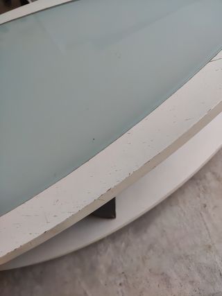 Mesa de centro moderna - blanco y azul