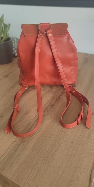 Mochila Zara mujer terracota 