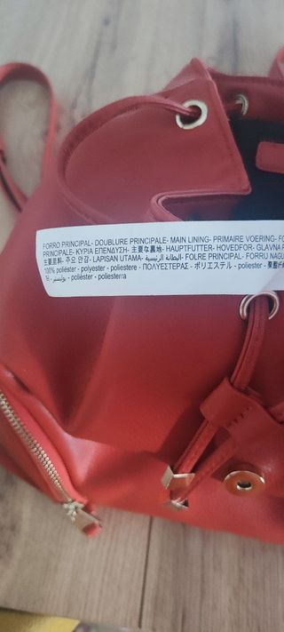 Mochila Zara mujer terracota 