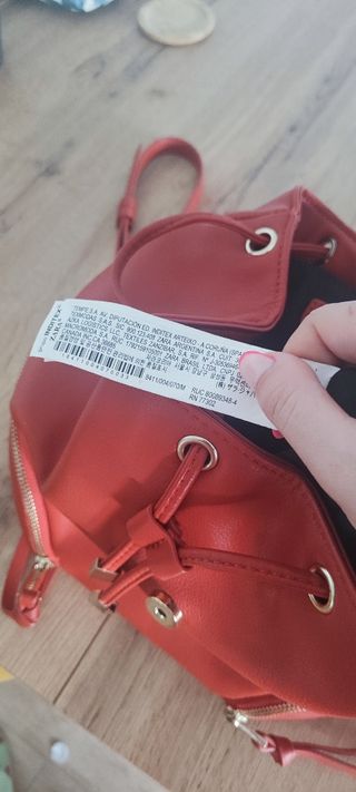 Mochila Zara mujer terracota 