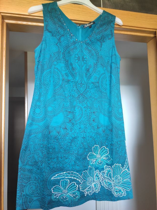 Vestido turquesa talla L - verano