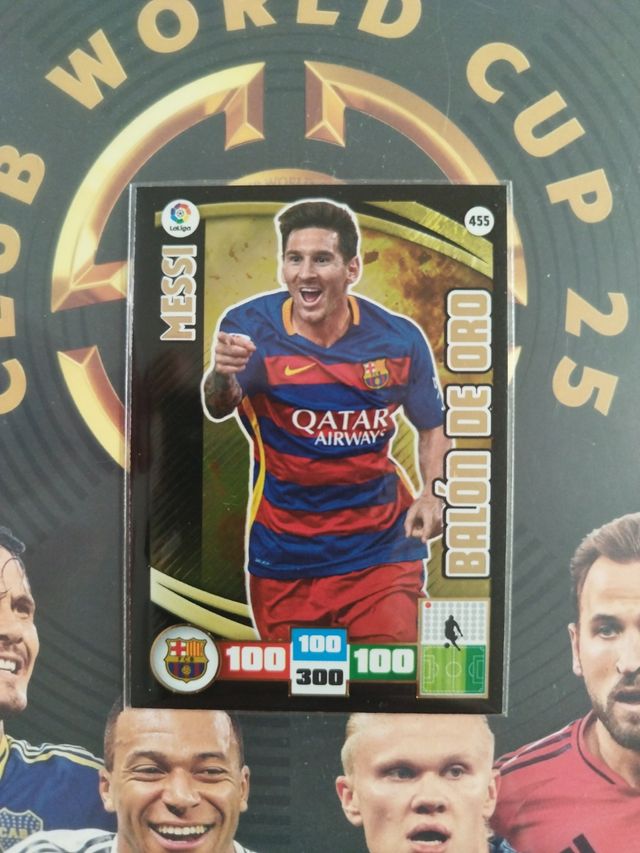 Cromo Messi Balón de Oro Adrenalyn 15-16