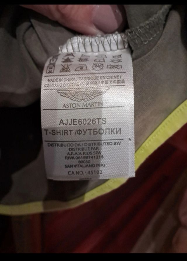 Polo y camiseta  Aston Martin niño 16 años