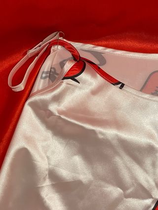 Vestito raso  rosso&bianco - romantico