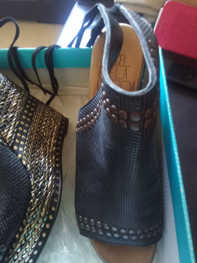 Sandalias cuña Ángel de la Guarda 38