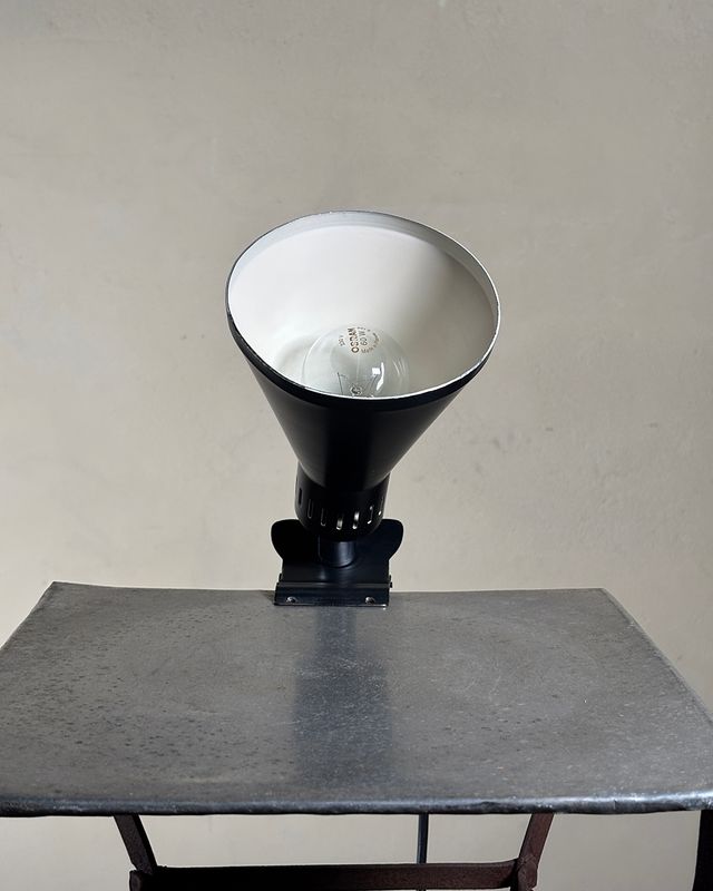 Lampada vintage Stilnovo - metallo nero da parete