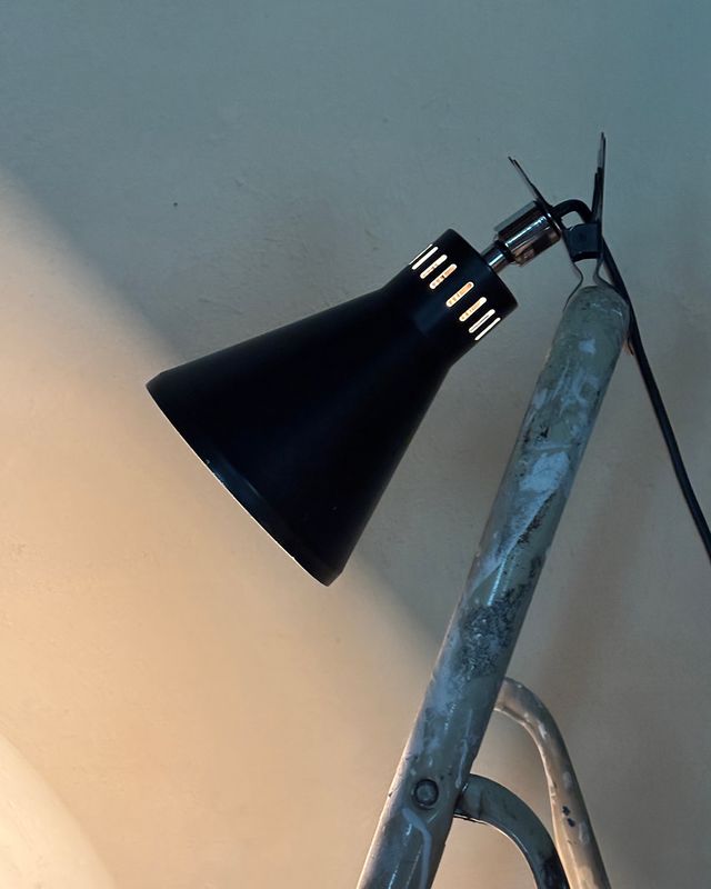 Lampada vintage Stilnovo - metallo nero da parete