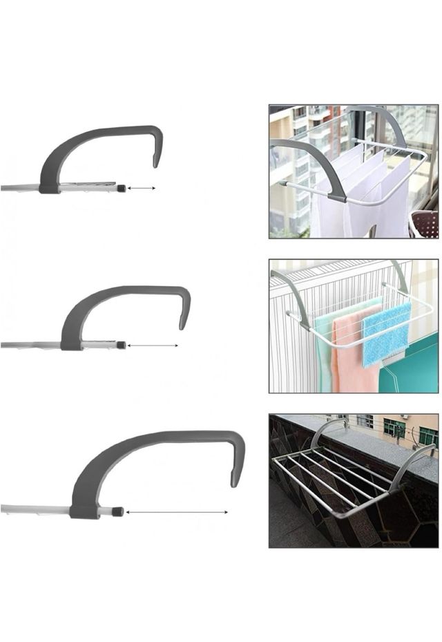 Tendedero de Balcón, Radiador Extensible Negro