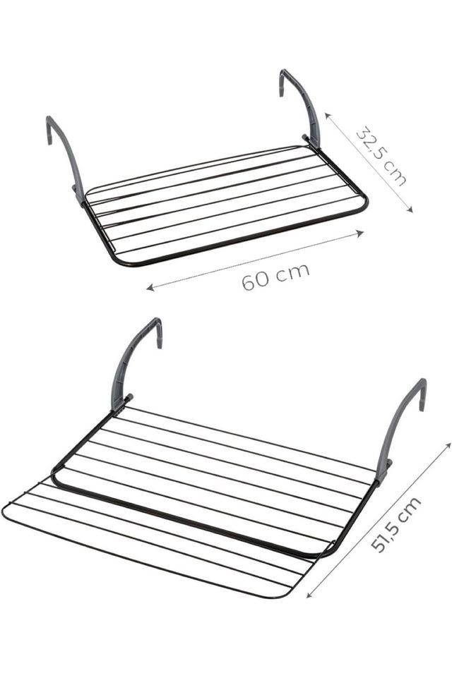 Tendedero de Balcón, Radiador Extensible Negro