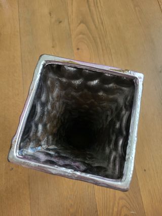 Vaso decorativo alveolare oro