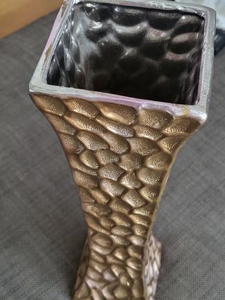 Vaso decorativo alveolare oro