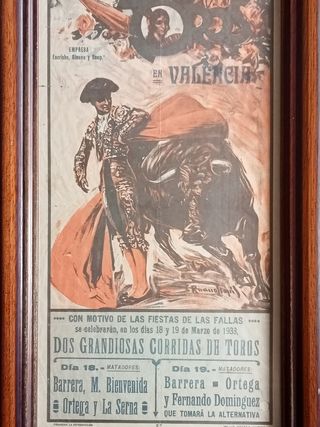 Cartel Taurino Valencia 1933