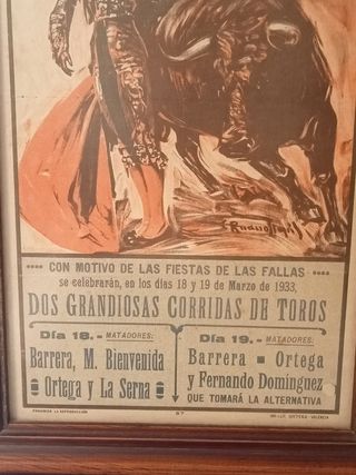 Cartel Taurino Valencia 1933