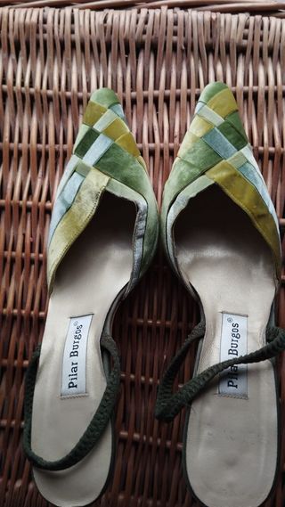 Zapatos Pilar Burgos - Tacón Verde