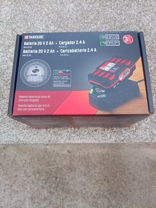 Batería Parkside 20V 2Ah + Cargador 2.4A