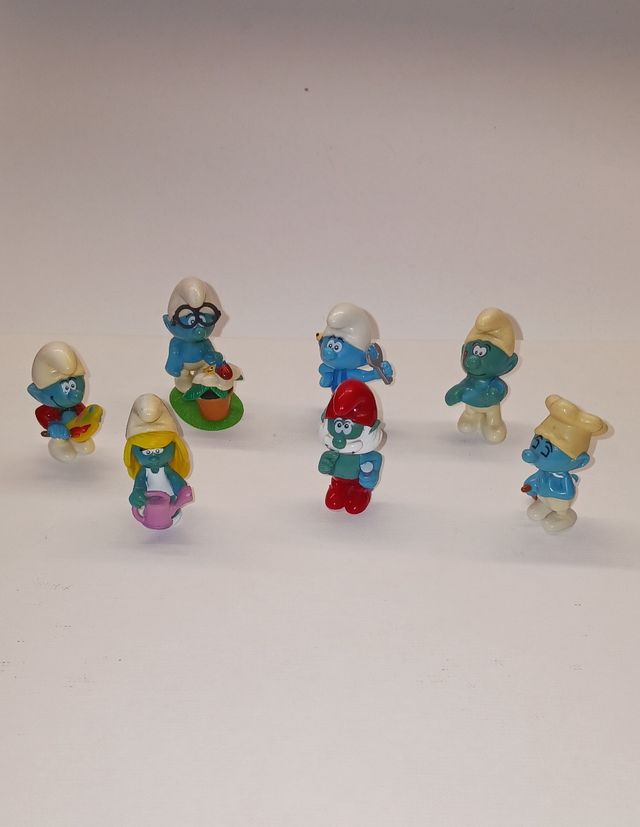 7 Puffi Kinder Sorpresa Vintage
