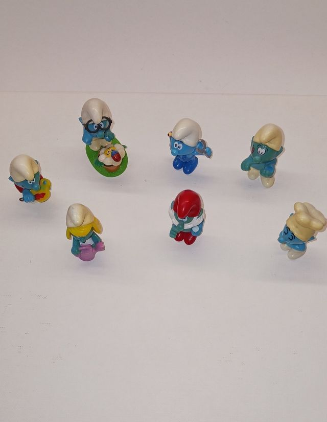 7 Puffi Kinder Sorpresa Vintage