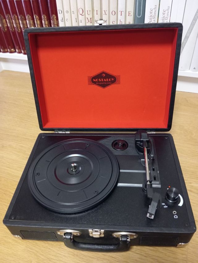 Tocadiscos Portátil Nostalgy Maletín Vintage