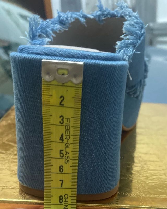 Zuecos plataforma denim | Azul