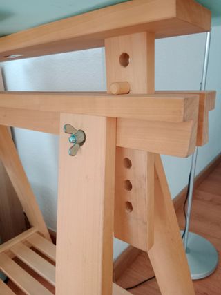 Mesa cristal caballetes IKEA - Escritorio