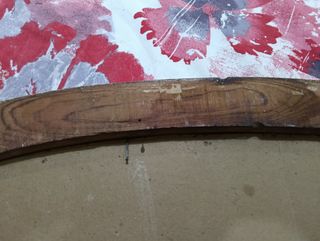 Espejo ovalado dorado madera tallada