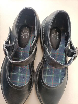 Zapatos negros plataforma - talla 38