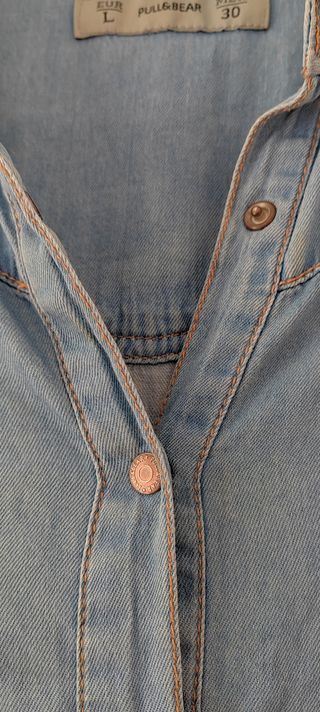 Camisa vaquera azul - Talla L