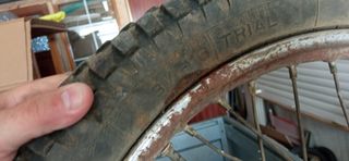 Ruedas trial antiguas de radios con tambor freno