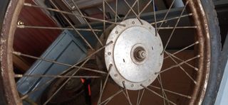 Ruedas trial antiguas de radios con tambor freno