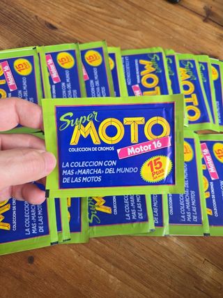 20 sobres cromos Super Moto Motor 16
