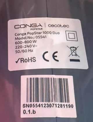 Aspirador Conga Cecotec PopStar 1000 ¡RECOGER ! 
