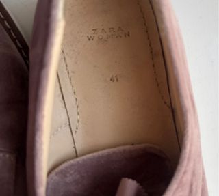 Zapatos Zara terciopelo rosa | 41
