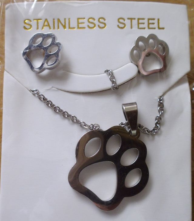 Colgante y pendientes acero inoxidable