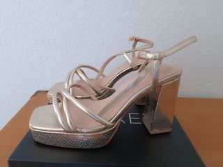 Sandalias AZAREY doradas - Talla 40