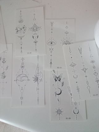 Tatuajes temporales - 12 hojas