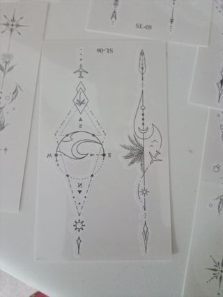 Tatuajes temporales - 12 hojas