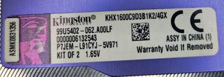 Kingston KHX1600C9D3B1K2/4GX RAM 4GB