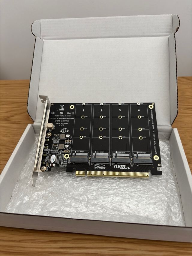 Placa expansora PCIe 4x SSD NVMe