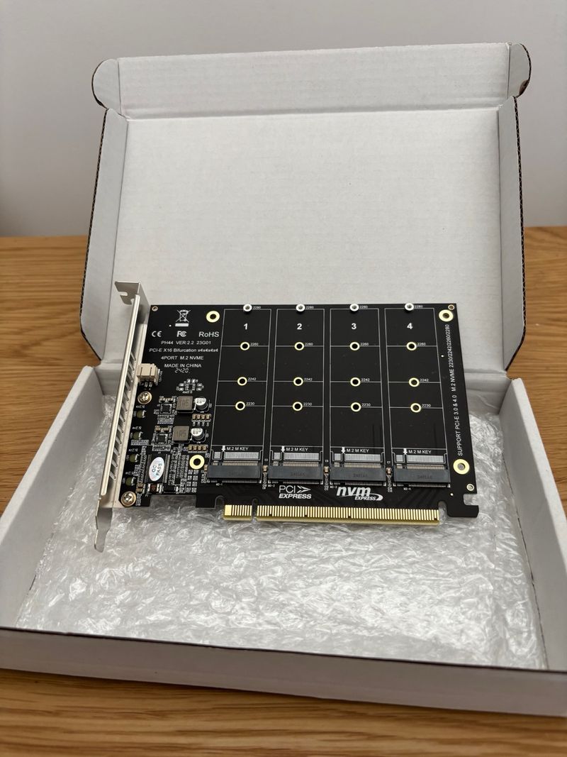 Placa expansora PCIe 4x SSD NVMe