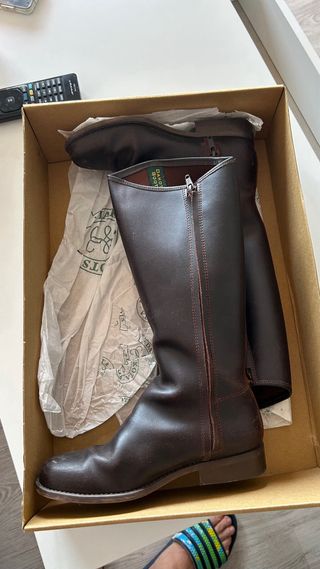 Botas altas marrones piel