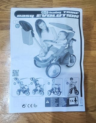 Triciclo de paseo, 4 en 1