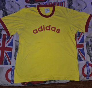 Camiseta Adidas vintage amarilla y roja