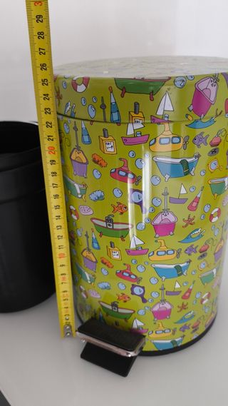 Papelera baño 3L - Pedal - Metálica