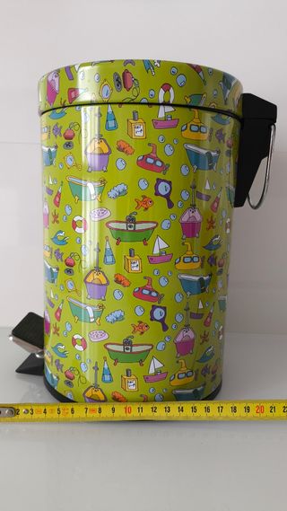 Papelera baño 3L - Pedal - Metálica