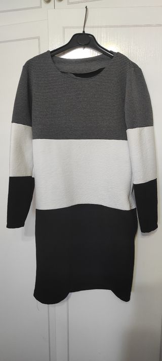 Vestito In Maglia Tricolore Tg M