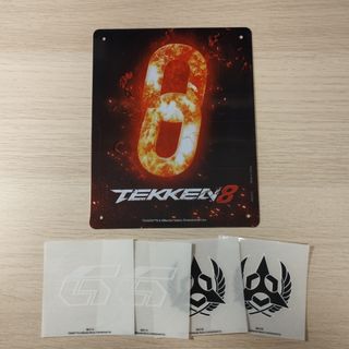 Placa metálica + 4 Stickers Tekken 8