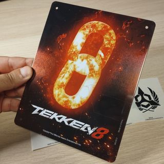Placa metálica + 4 Stickers Tekken 8