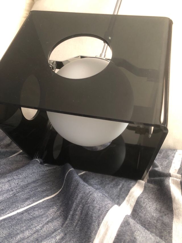 Lámpara techo vintage metal y cristal