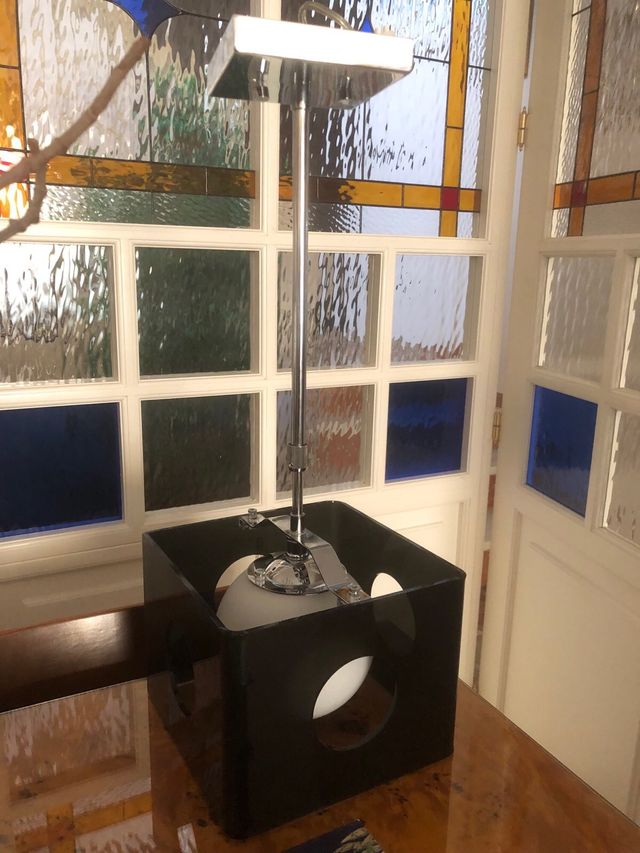 Lámpara techo vintage metal y cristal