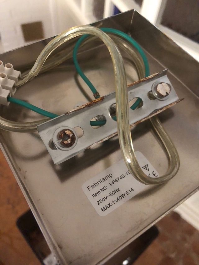 Lámpara techo vintage metal y cristal